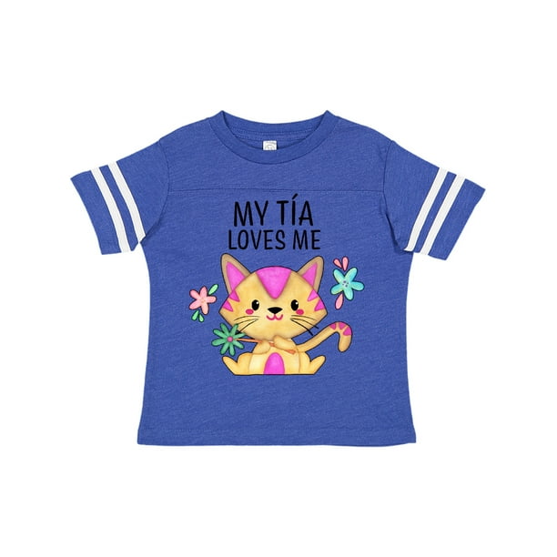 inktastic My Tía Loves Me with Cute Kitten and Flowers Toddler T-Shirt inktastic My Tía Loves Me with Cute Kitten and Flowers Toddler T-Shirt